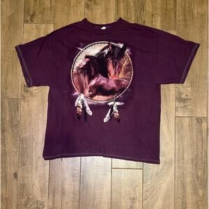 Vintage Equestrian The Mountain Horse T-Shirt Size Medium